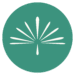 Logo de Gaëlle Tognet, en forme de graine blanche sur fond vert