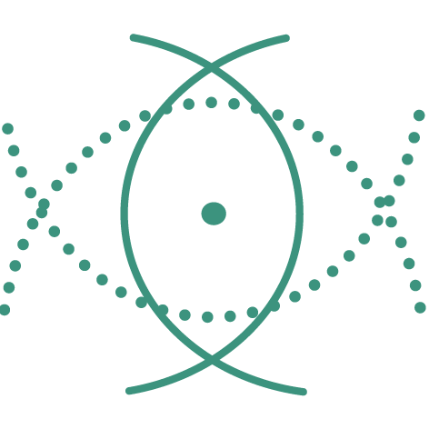 Icône avec deux yeux verts