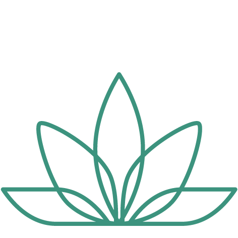 Icône d'un lotus pour la relaxation vert