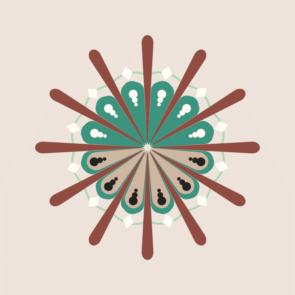 Mandala avec un fond clair